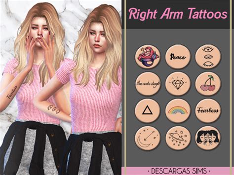 Right Arm Tattoos At Descargas Sims The Sims 4 Catalog