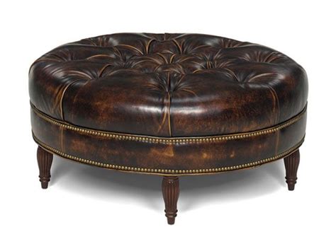 Decadence Leather Round Tufted Ottoman Collection Ubicaciondepersonas