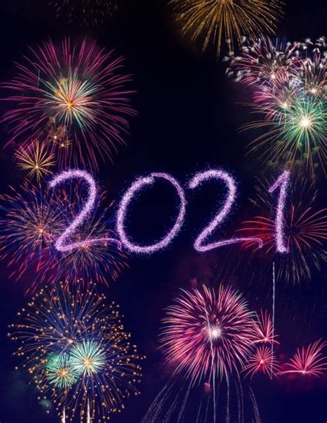 2021 New Year Fireworks Background Happy Holidays And New Year Concept