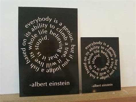 Everybody Is A Genius Einstein Spiral Quote Sign By Theerin 2800