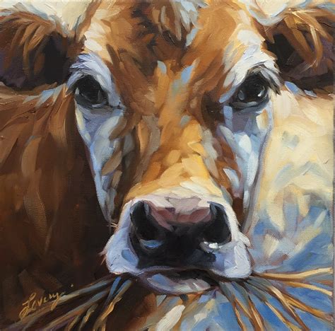 Cow Painting Original Impressionistic Oil Painting Of A Cow Etsy