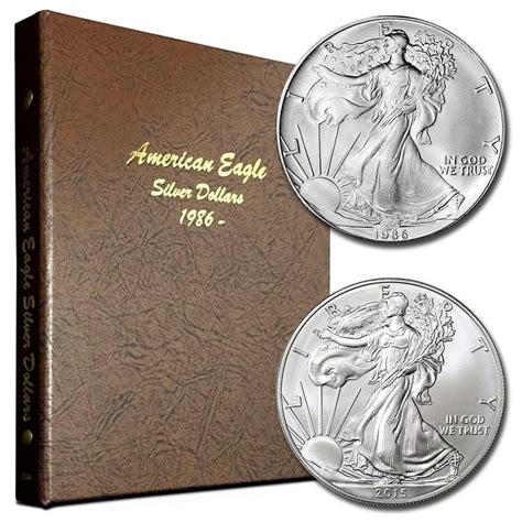 1986 To 2020 American Silver Eagle Sets In Deluxe Bookshelf Dansco Alb
