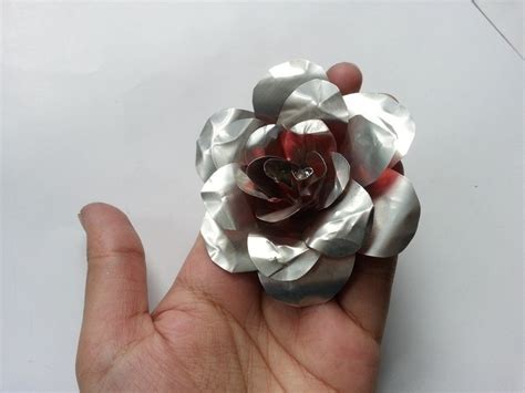 Great handy embossing for invitation envelopes, photo album, diy scrapbooking, paper card. Diy Recycled Metal Flower · How To Make A Recycled Model · Home + DIY on Cut Out + Keep