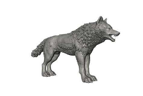 3d Print Model High Poly Wolf Cgtrader