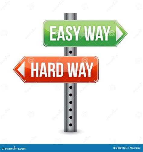 Easy Way Hard Way Stock Illustration Illustration Of Billboard 28800136