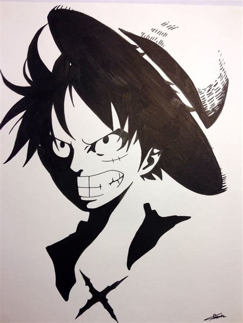 Dark Luffy By Selenyanosoren On Deviantart Anime Silhouette One