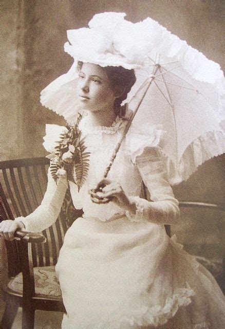 Lady With Parasol Ca 1900 By Shawn Vintage Portraits Edwardian Fashion Victorian Women