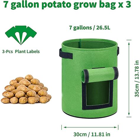 Potato Growing Bag 3 Pack Potato Planter Bag Planting Potato Grow