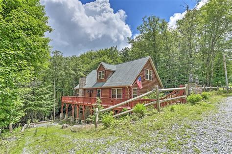 Beech Mountain Log Cabin Wprivate Patio Has Cablesatellite Tv And