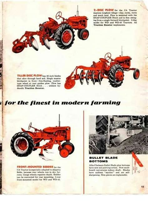 Allis Chalmers Impliments Ad Antique Tractors Vintage Tractors Tractors
