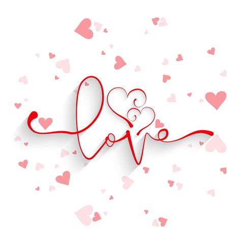 Beautiful Card Love Background With Hearts Design 275508 Vector Art At