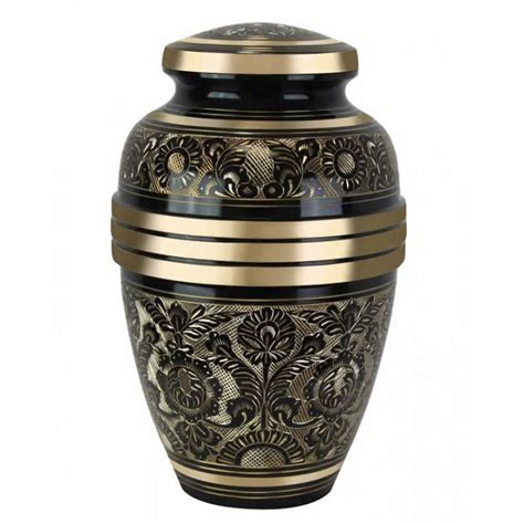 Large Golden Aura Cremation Urn Beautifully Handcrafted Adult Funeral Urn Solid Brass Living