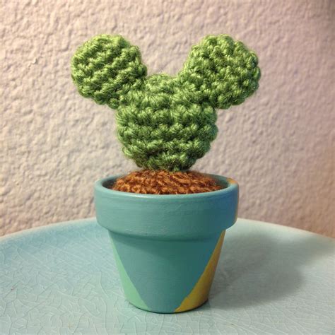 Mickey Mouse Cactus By Theyarncrate On Etsy