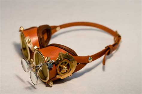steampunk goggles made from leather solid brass parts and etsy leather steampunk goggles