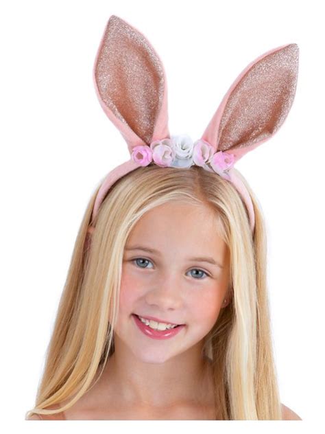 Unisex Easter Bunny Ears With Flowers