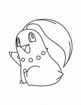 Pokemon Coloring Chikorita Advanced Picgifs Drawing Popular Tv Series Gemerkt Von sketch template