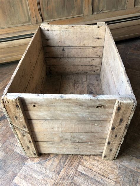 Large Wood Shipping Crate Rustic Industrial Wood Storage Decorative