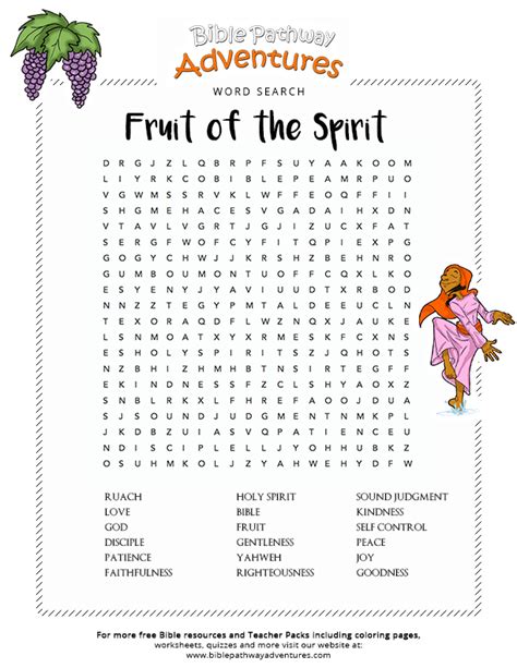Fruit Of The Spirit Worksheets For Adults Studying Worksheets
