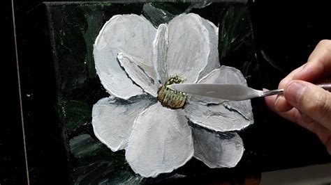 Palette Knife Painting Tutorial Of A Magnolia Flower Bloom Art