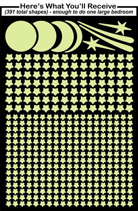 Your cosmic star ceiling will glow gently for hours. Glow in the Dark Stars, Stars for Ceiling, Glow Stars ...