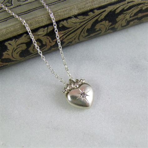 Diamond Sacred Heart Pendant Alexis Dove Jewellery