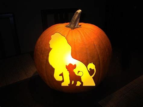 Simba Disney Lion King Pumpkin Carving Stencil Pumpkin
