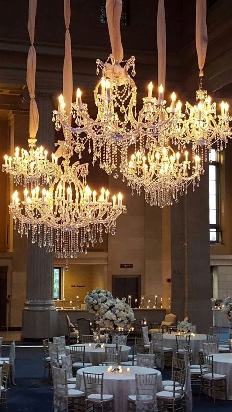 Crystal Chandeliers Glamorous Luxe Wedding Lighting Inspiration