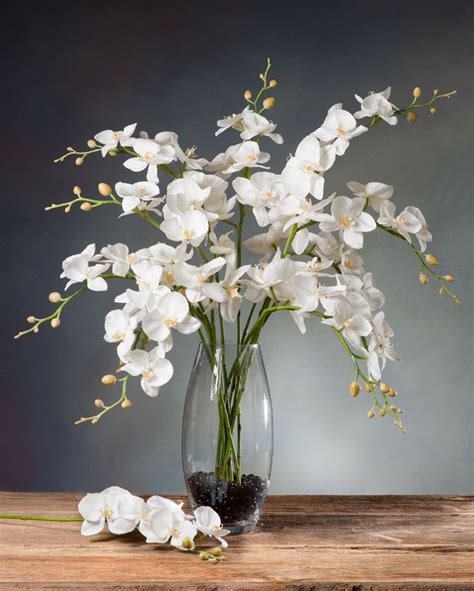 Phalaenopsis Orchid Silk Flower Stem Flower Arrangements Artificial