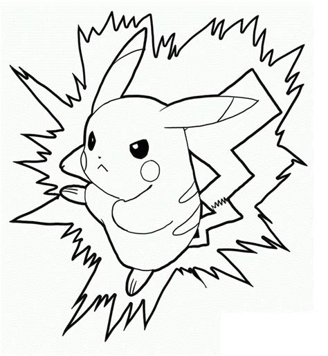 Free Printable Pikachu Coloring Pages For Kids Pokemon Colouring