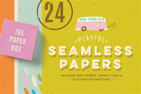 Playful Seamless Paper Texture Pack Design Cuts