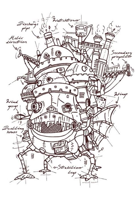 Howl s moving castle coloring pages 2192 best coloring pages ideas images on pinterest and all other pictures, designs or photos on our website are copyright of their respective owners. Castle Plan | Studio ghibli tattoo, Studio ghibli art ...