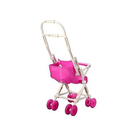 Universal Assembly Baby Stroller Trolley Nursery Furniture Toy For Barbie Kelly Doll Pink