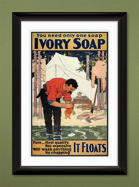 Vintage Advertising Ivory Soap It Floats 12x18