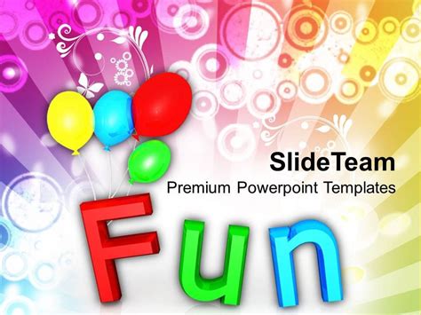 Fun With Colorful Balloons Holidays Powerpoint Templates Ppt Themes And