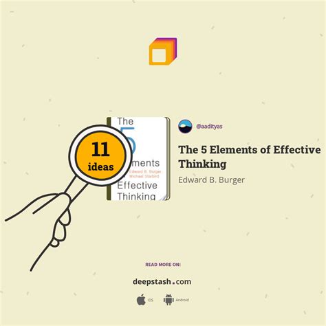 The 5 Elements Of Effective Thinking Summary Bookstash