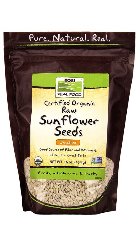 Sunflower Seeds Organic Raw And Unsalted Niesolone 454 G Now