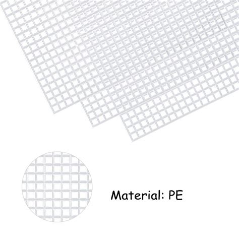 Pllieay 36 Pieces Mesh Plastic Canvas Sheets Kit Including 30 Pieces 6
