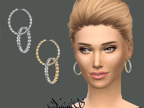 Sims 4 Ccs The Best Nataliscrystal Pave Hoop Earrings