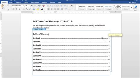 Apa style does not require a table of contents, but there are cases where you may need to include one. Creating a Table of Contents in Word 2016 for Mac (see ...