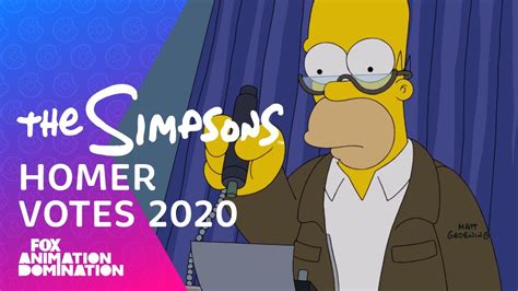 Homer Votes 2020 The Simpsons Youtube