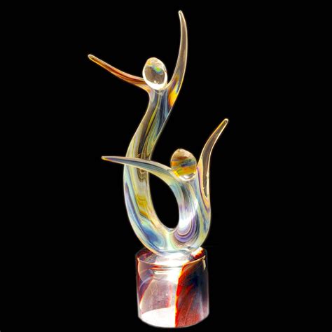 Muranoglass Sculpture Of Two Tango Dancers Color Calcedonio Venetian Art Venetian Glass