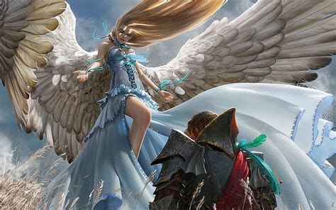 Online Crop HD Wallpaper Blondes Angels Women Wings Knights Feathers