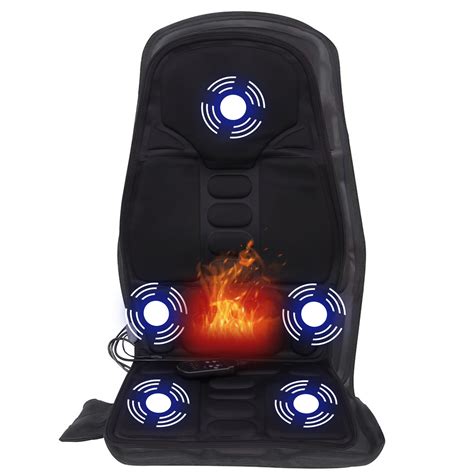 Heat Massage Back Massager Massage Chair Vibrating Car Seat Cushion For Back Neck Thigh With 8