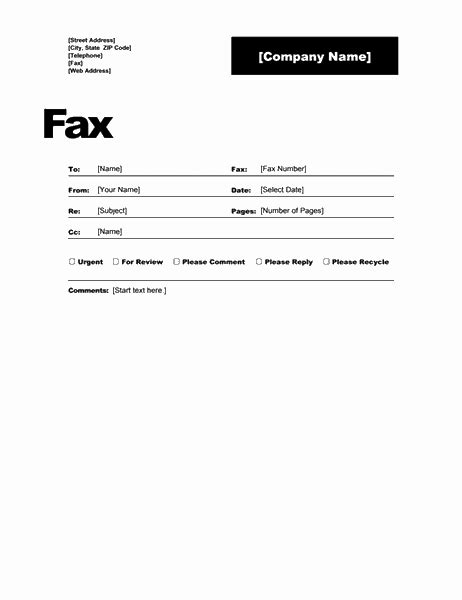 Free Printable Business Fax Cover Sheet Free Printable Templates