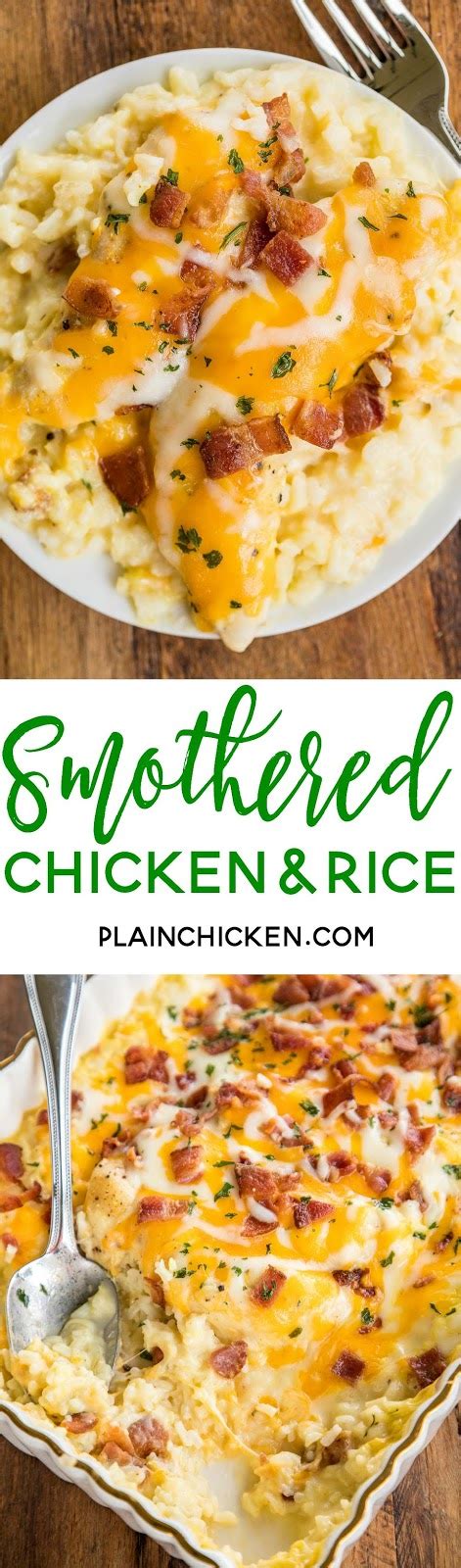 For best results, use popeye's chicken nuggets or popcorn shrimp. Smothered Chicken and Rice | Plain Chicken®