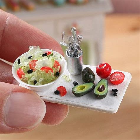 Miniature Salad Handmade From Polymer Clay In 12th Scale For