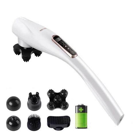 Wireless Handheld Electric Massager 12 Modes 10 Levels Rechargeable Multifunctional Back Neck
