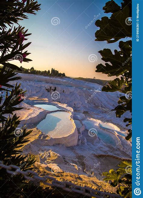 Pamukkale Pool Terraces In Hierapolis In Turkey Stock Image Image Of