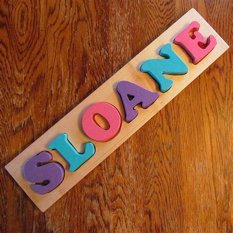 Custom Solid Wood Name Puzzle Personalized By Mdhandfielddesigns