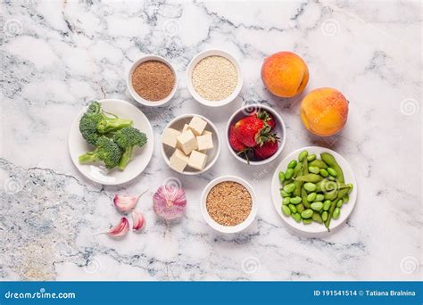 Estrogen Rich Foods Menopause Diet Stock Photo Image Of Nutrition
